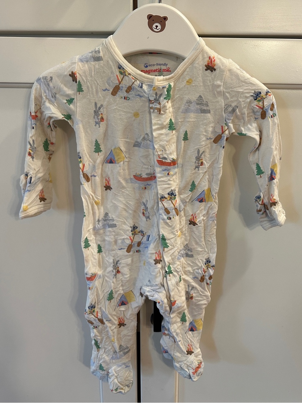 Magnetic Me lake you a lot modal camping print Footie
